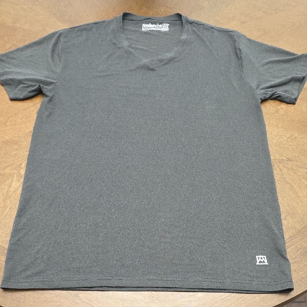 Avalanche Gray Short Sleeve Tee Classic Crew Neck